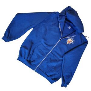 Disneyland Resort Sweatshirt Plus Size 2XL Blue Hooded Full Zip Jacket Mickey